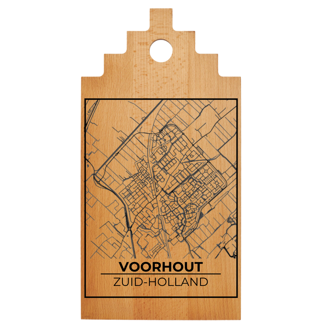 Borrelplank met Plattegrond 39x20 cm | Voorhout