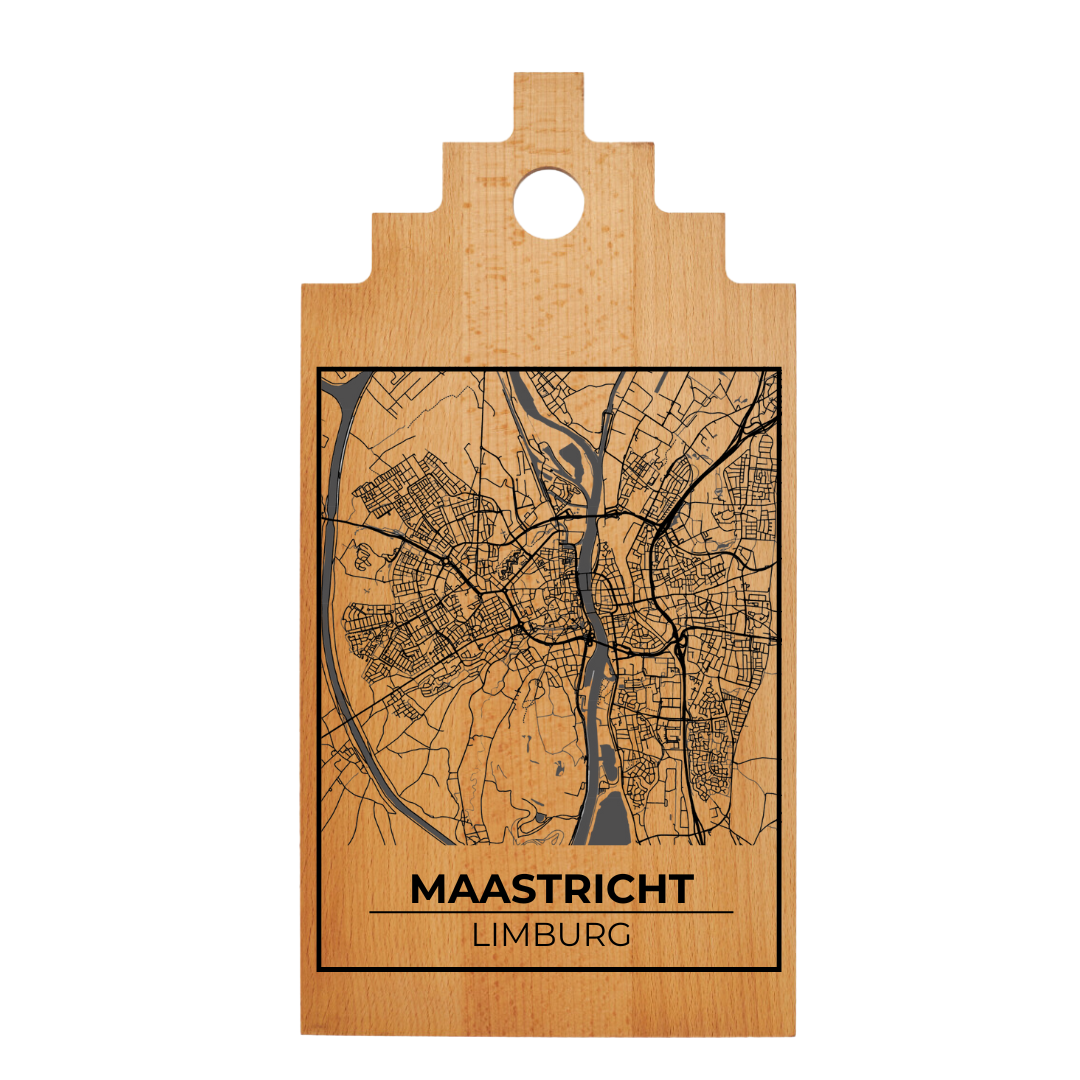 Borrelplank met Plattegrond 39x20 cm | Maastricht