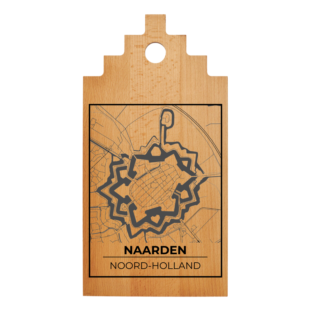 Borrelplank met Plattegrond 39x20 cm | Naarden