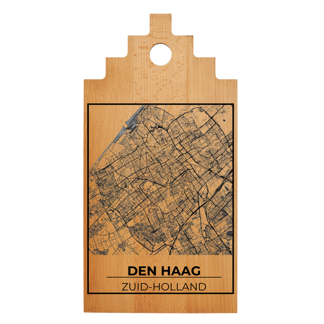 Borrelplank met Plattegrond 39x20 cm | Den Haag