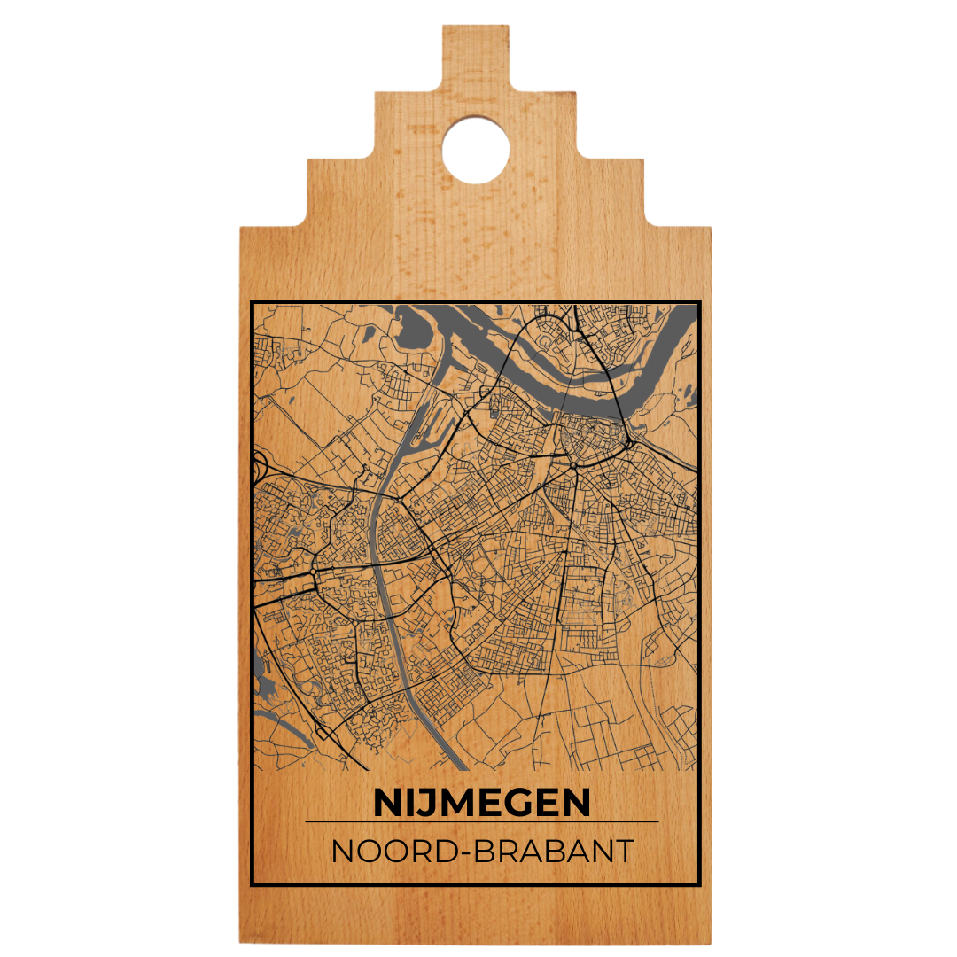 Borrelplank met Plattegrond 39x20 cm | Nijmegen