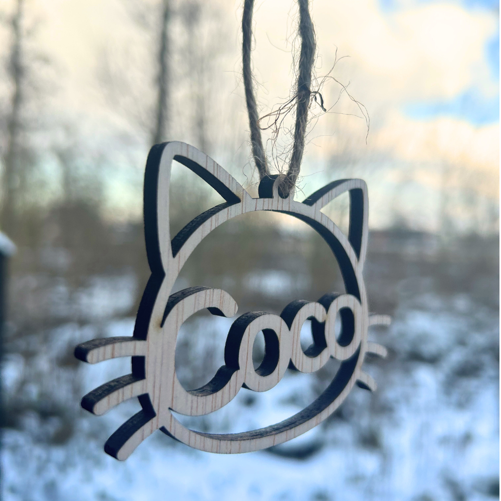 Katten Ornament met naam