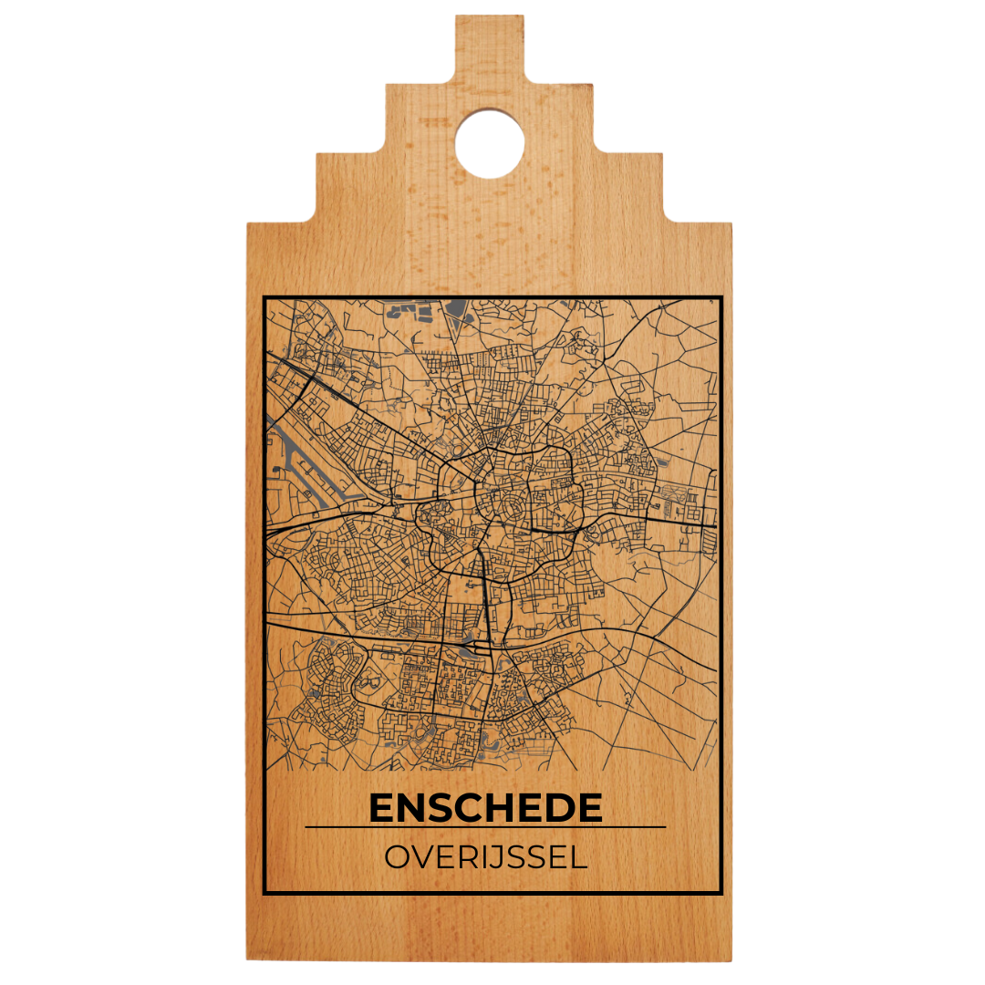 Borrelplank met Plattegrond 39x20 cm | Enschede