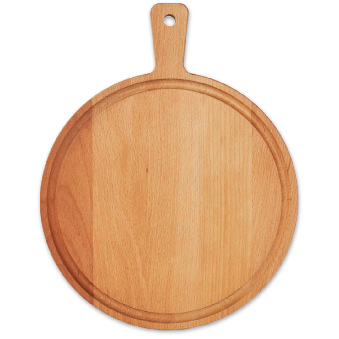 Blanco Borrelplank Rond 30 cm met Luxe Sapgleuf