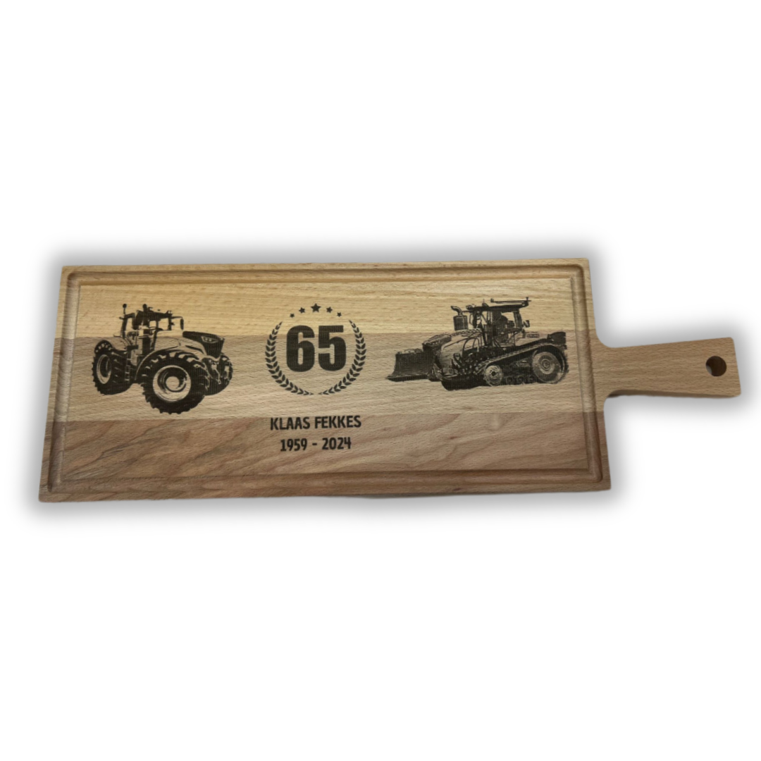 Borrelplank 49 x 17 cm met luxe sapgleuf - Eigen Ontwerp