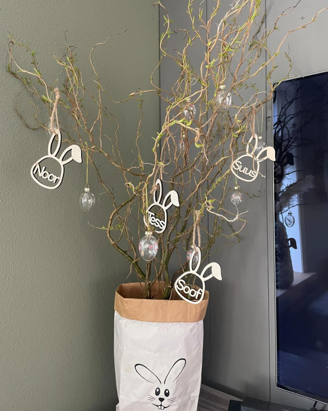 Houten Paashanger met Naam