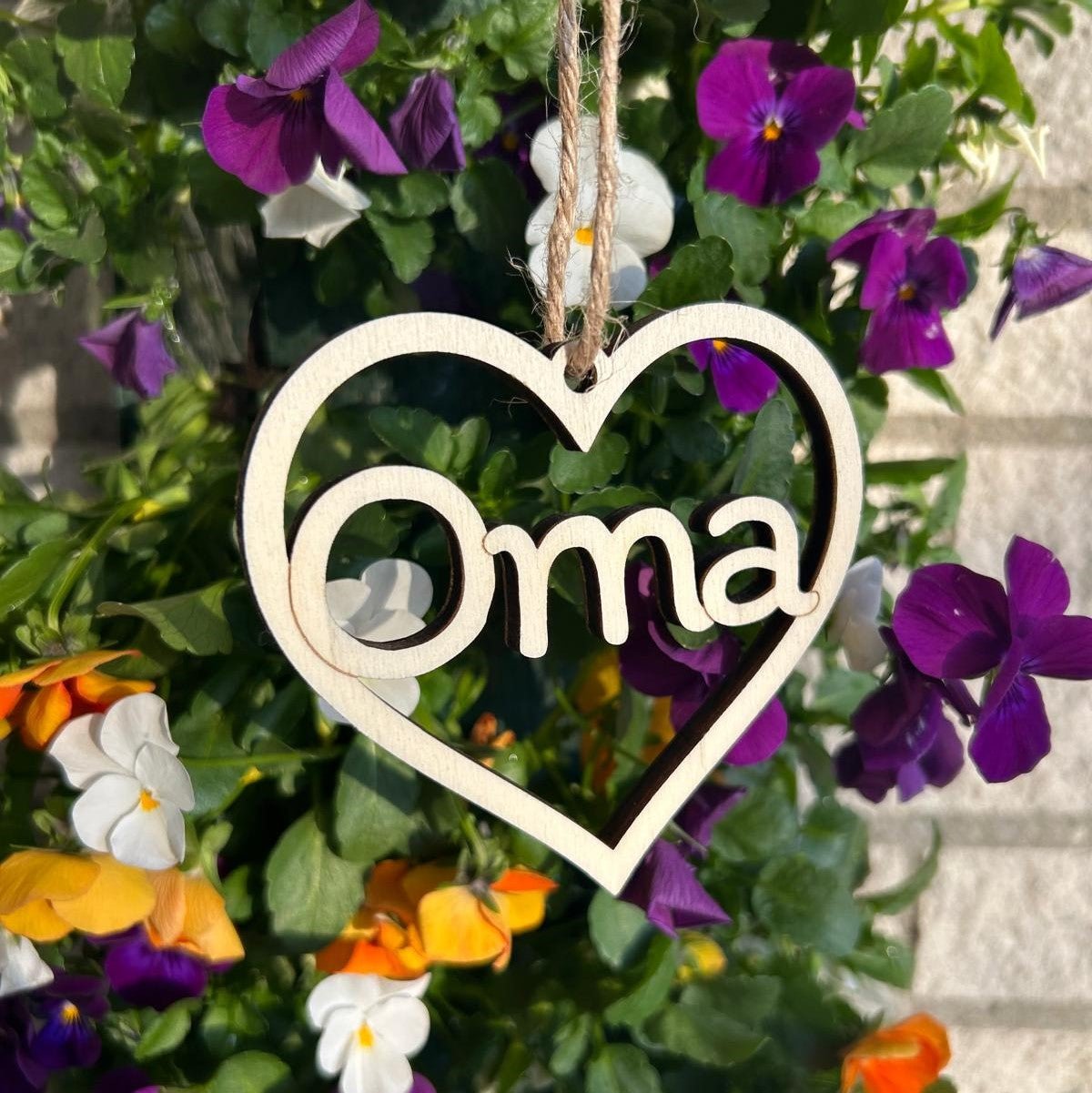 Houten Hart | Mama, Oma, Mem, Beppe