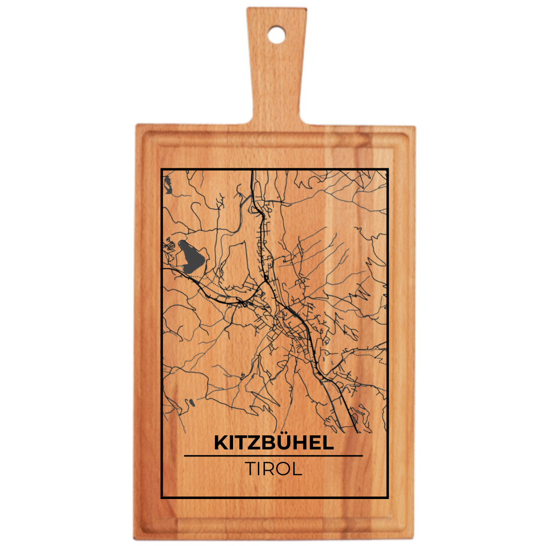 Borrelplank met Plattegrond 39x20 cm | Kitzbühel (Tirol)