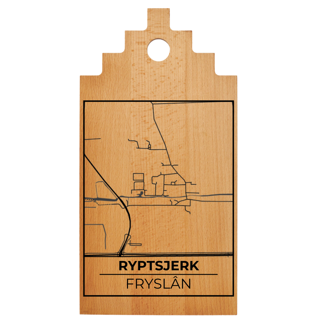 Borrelplank met Plattegrond  39×20 cm | Ryptsjerk (Rijperkerk)