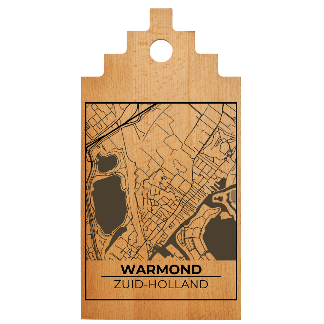 Borrelplank met Plattegrond  39×20 cm | Warmond