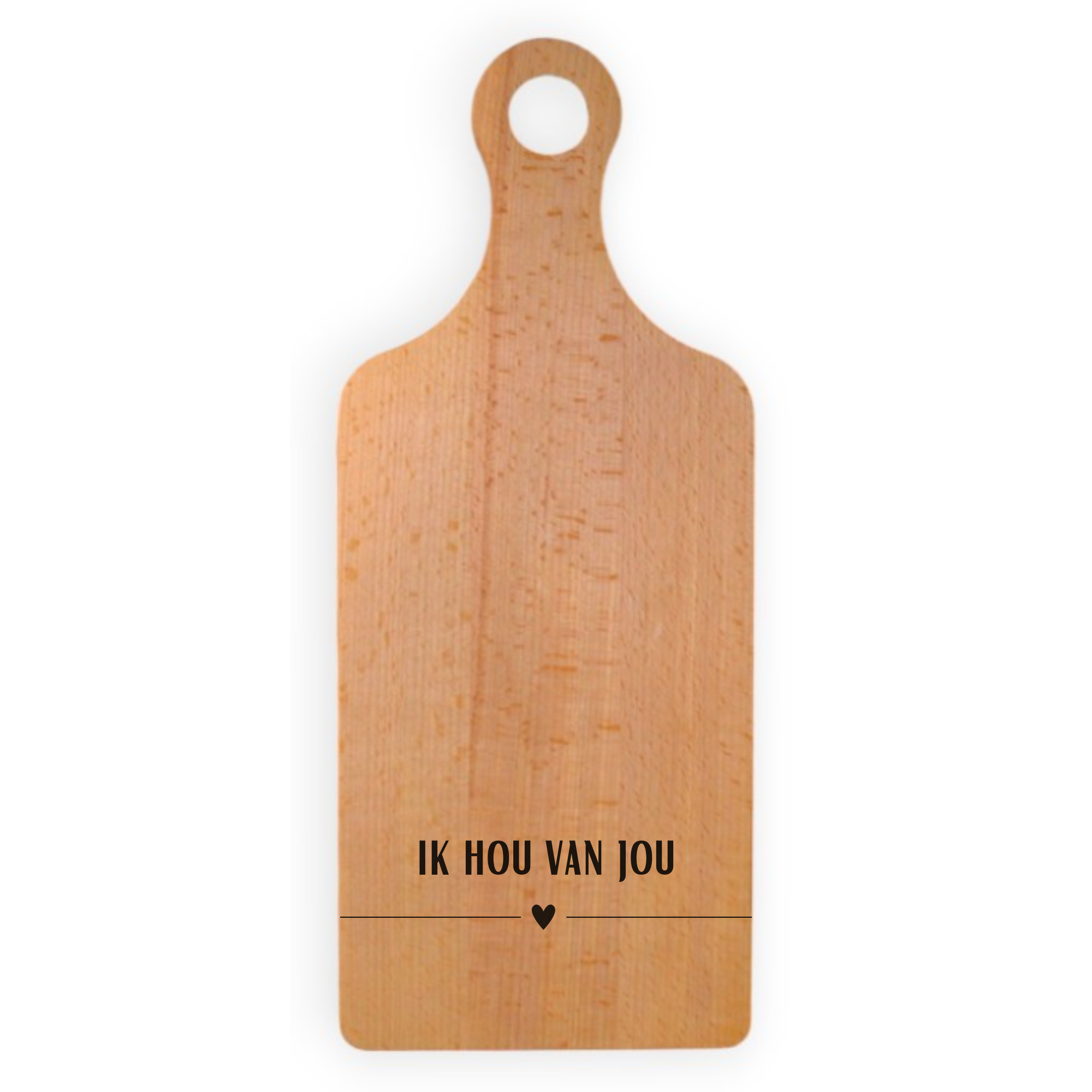 Valentijn Borrelplank 34 x 14 cm – Ik Hou Van Jou in Dialect