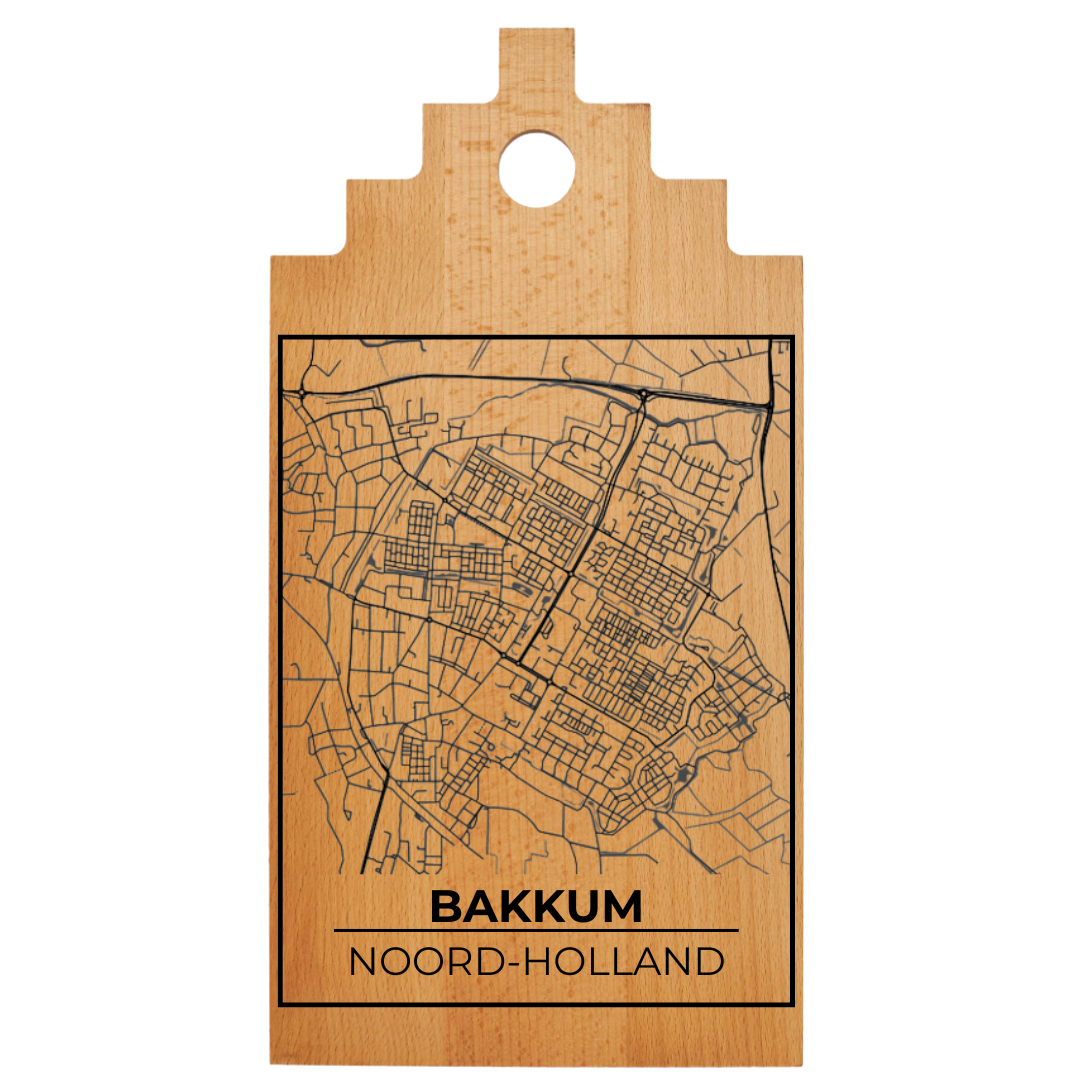 Borrelplank met Plattegrond  39×20 cm | Bakkum