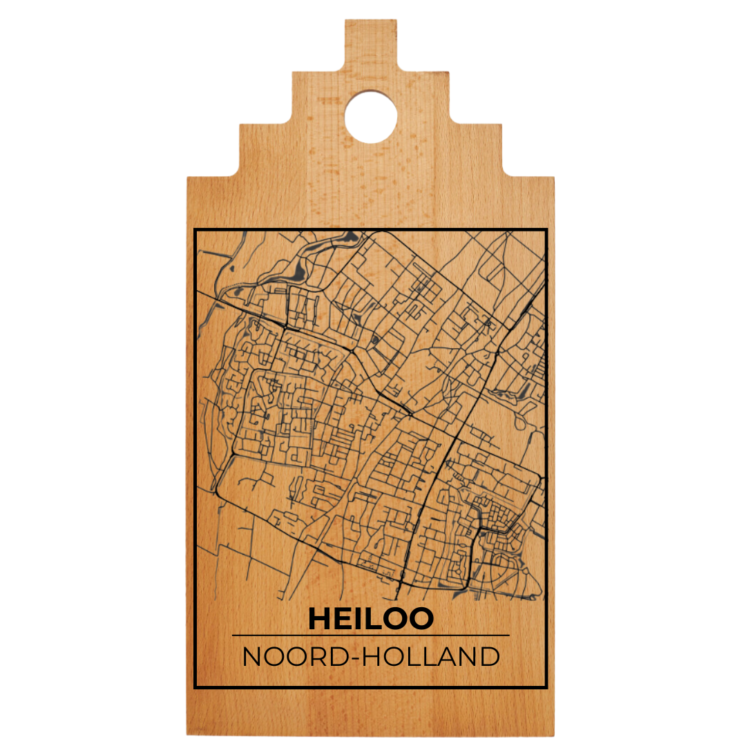 Borrelplank met Plattegrond  39×20 cm | Heiloo