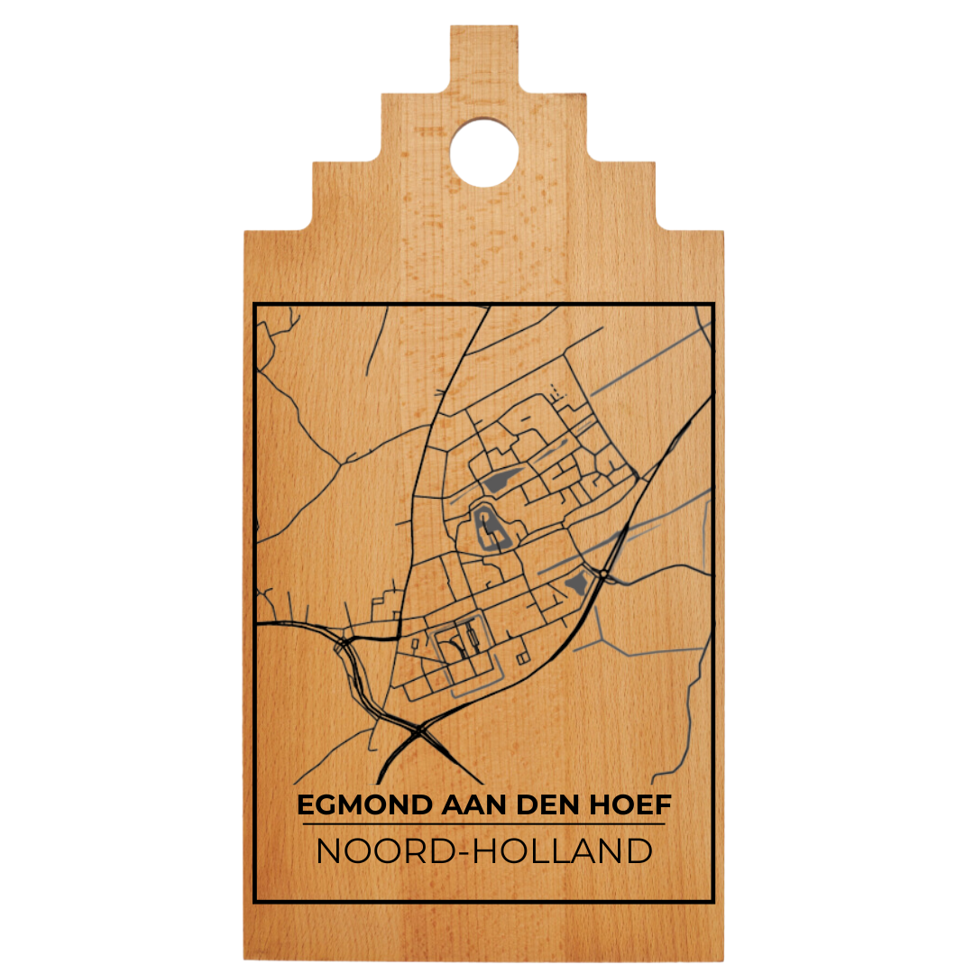 Borrelplank met Plattegrond  39×20 cm | Egmond aan den Hoef