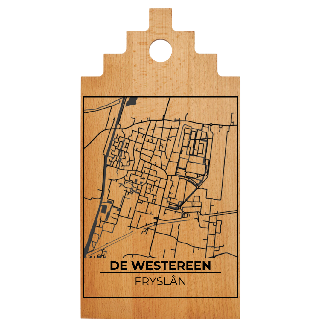 Borrelplank met Plattegrond  39×20 cm | De Westereen