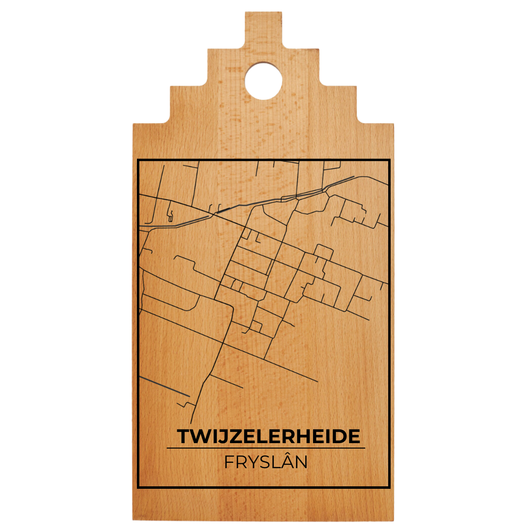 Borrelplank met Plattegrond  39×20 cm | Twijzelerheide