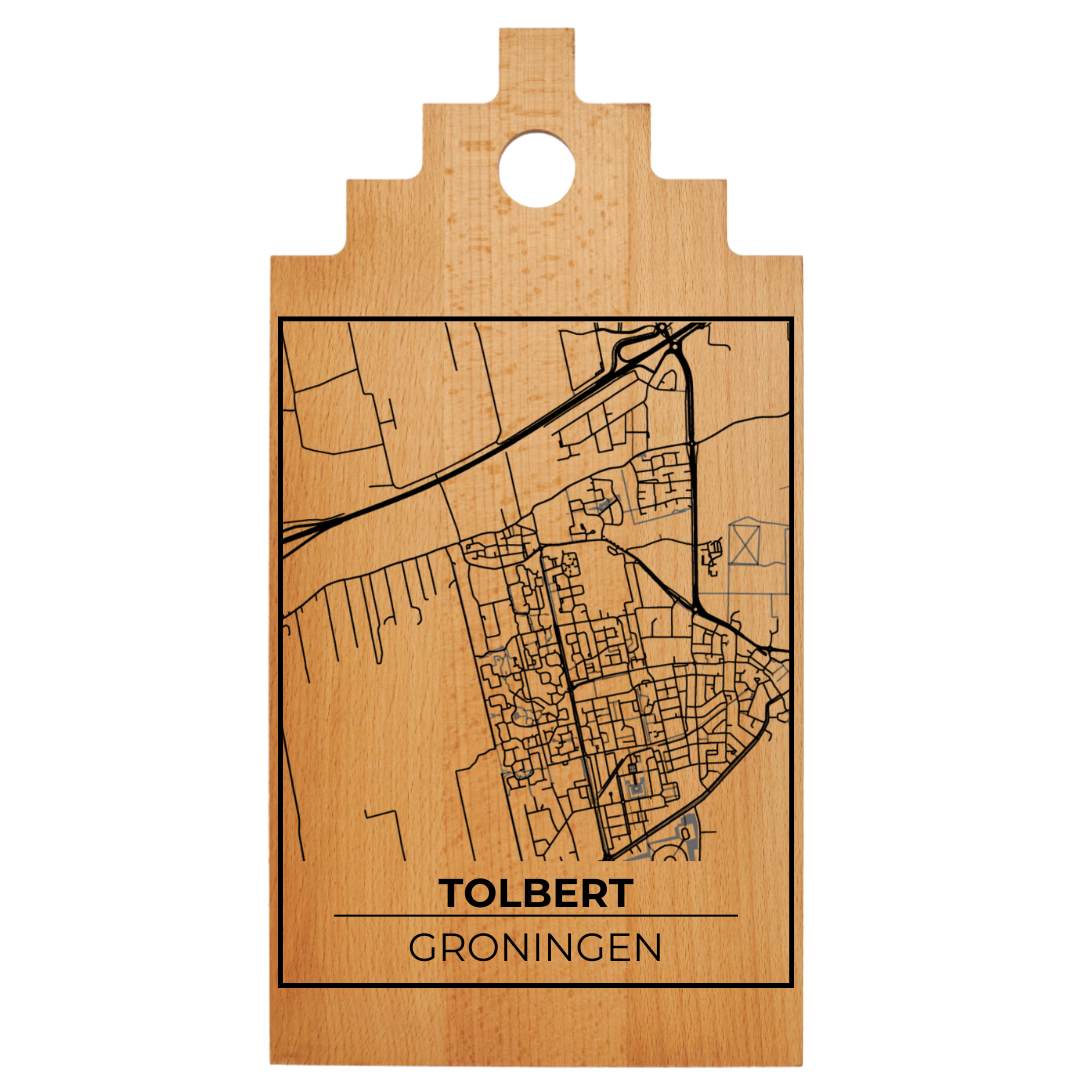Borrelplank met Plattegrond  39×20 cm | Tolbert