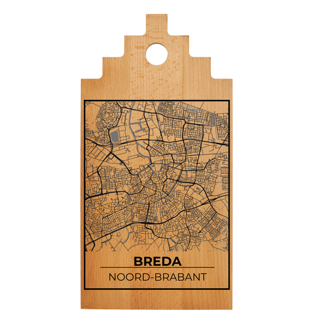 Borrelplank met Plattegrond  39×20 cm | Breda