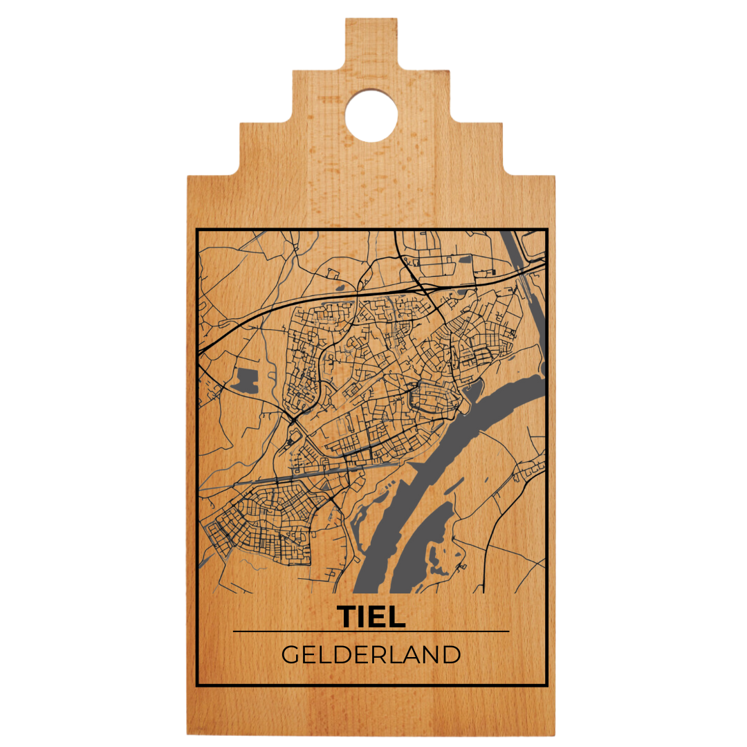 Borrelplank met Plattegrond  39×20 cm | Tiel