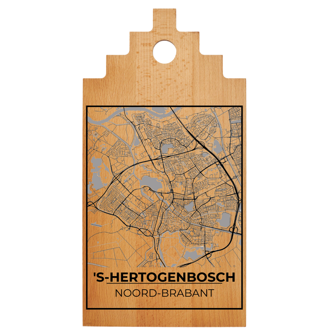 Borrelplank met Plattegrond  39×20 cm | ’s Hertogenbosch