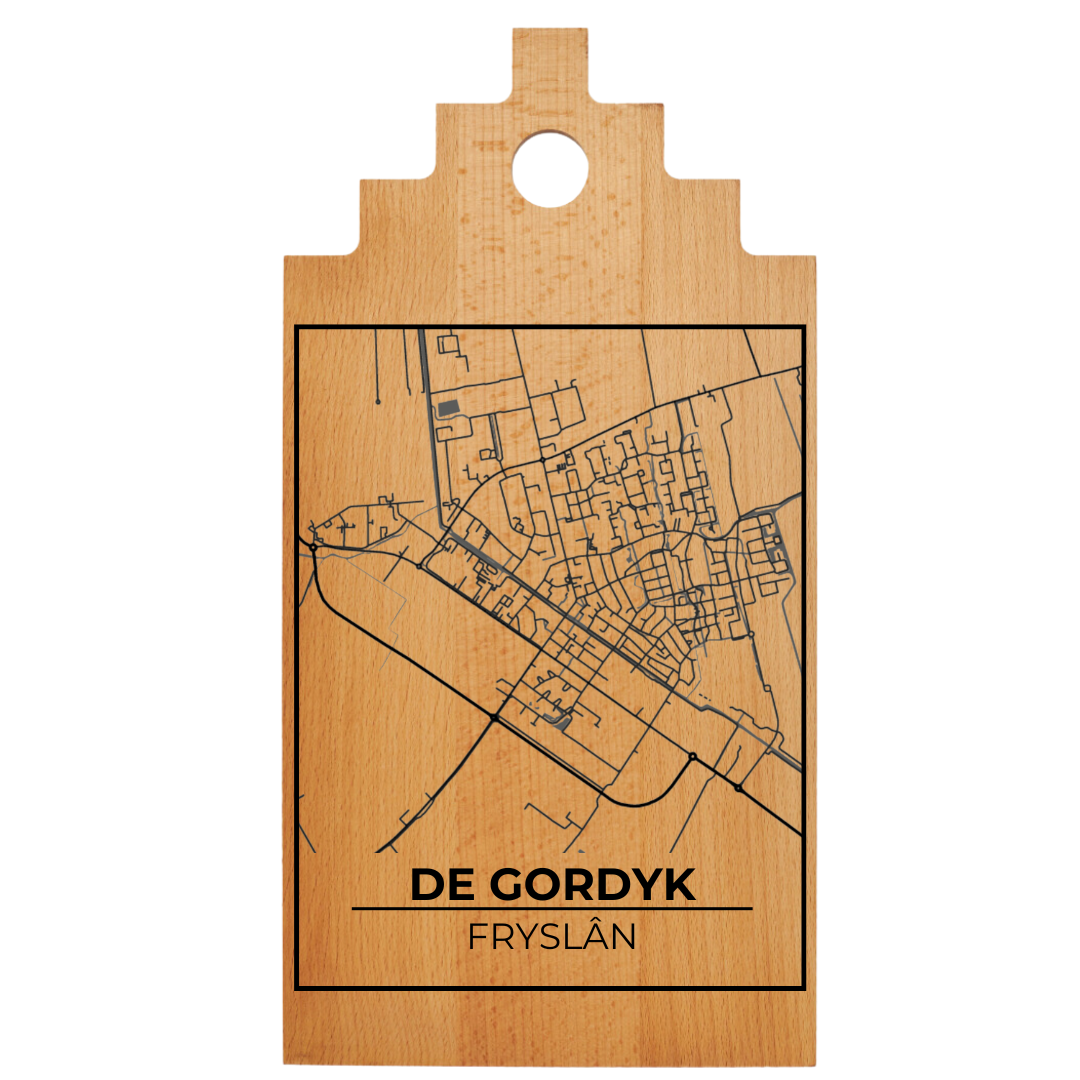 Borrelplank met Plattegrond  39×20 cm | Gorredijk