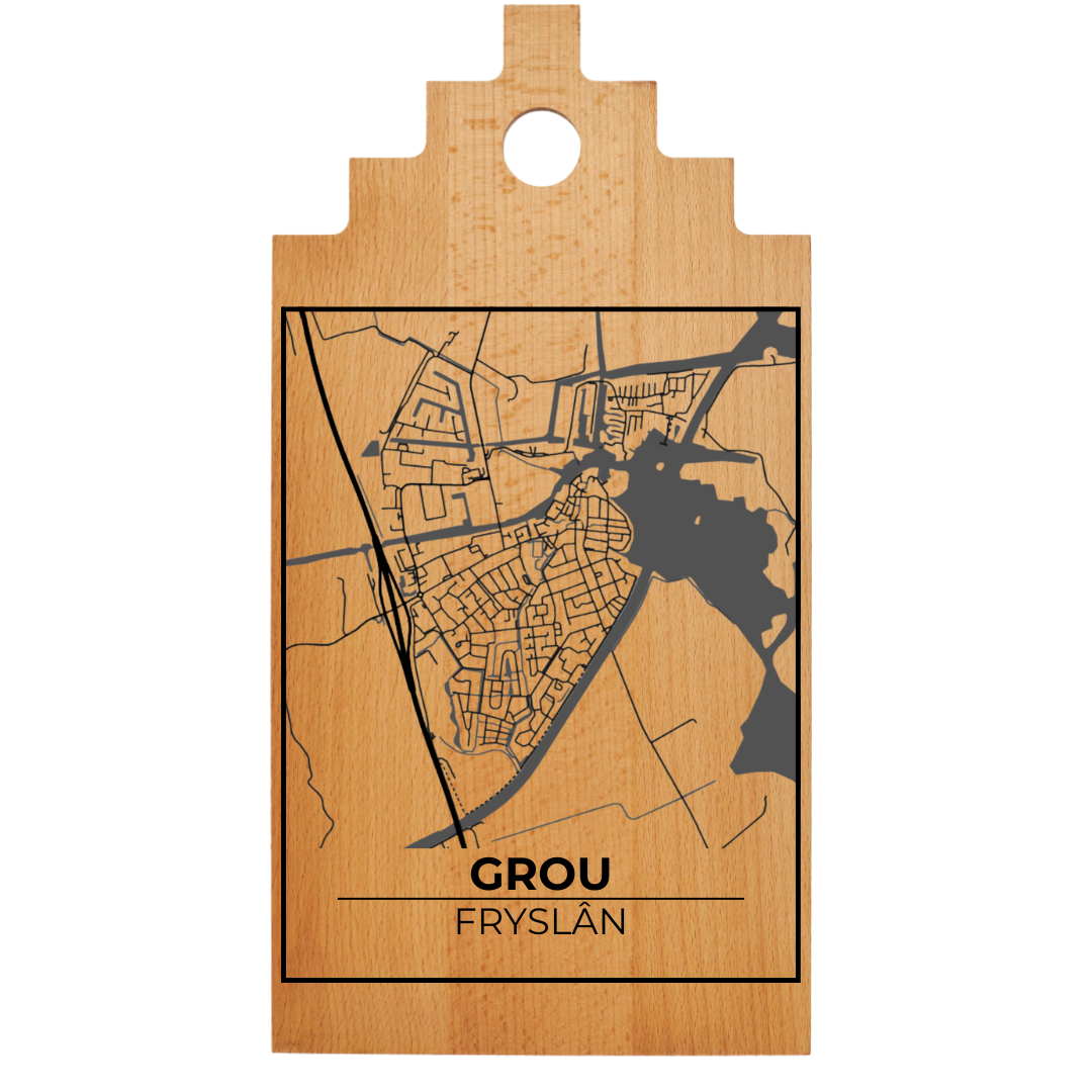 Borrelplank met Plattegrond  39×20 cm | Grou