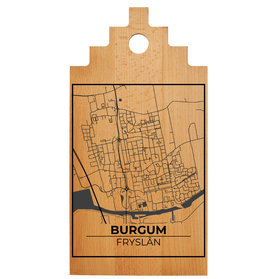 Borrelplank met Plattegrond  39×20 cm | Burgum