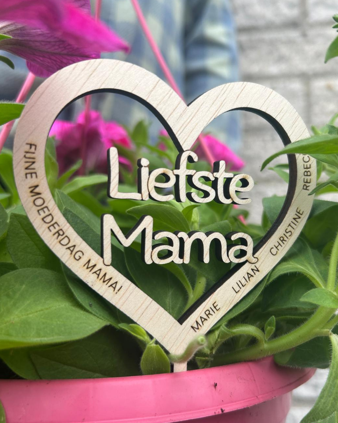Houten Hart voor Moederdag | Gepersonaliseerd met Naam