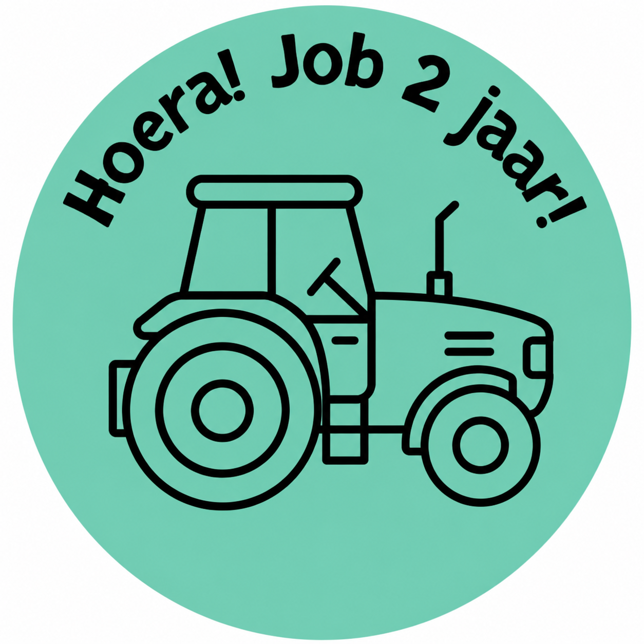 Tractor Traktatiestickers met Naam en Leeftijd | 10 Stuks