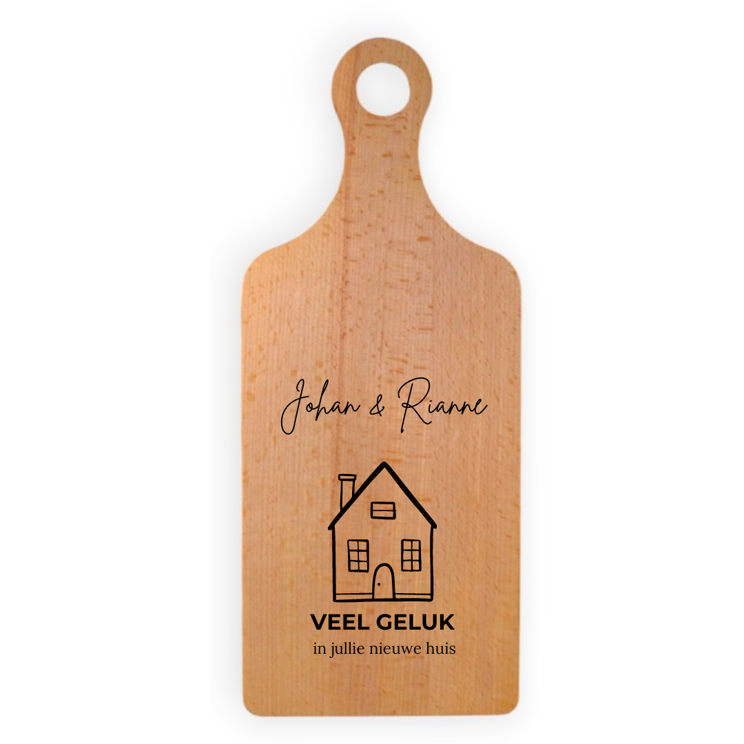 Verhuis Borrelplank 34 x 14 cm – Gepersonaliseerd met Namen