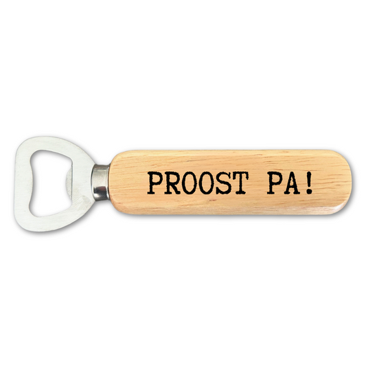 Bieropener Proost Pa – Cadeau – gepersonaliseerd met gravure