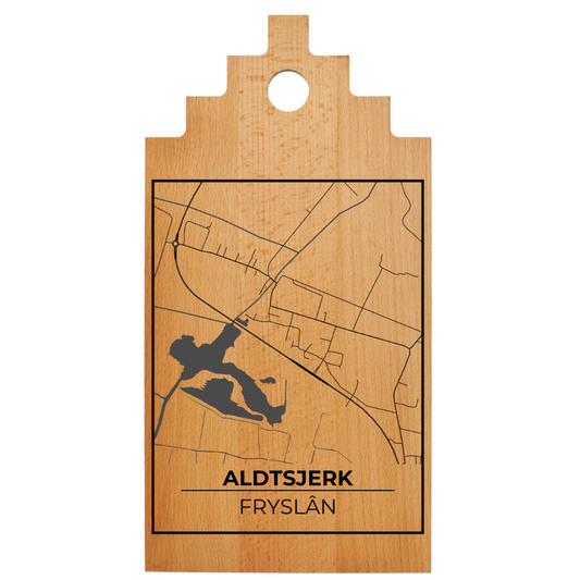 Borrelplank met Plattegrond  39x20 cm | Aldtsjerk