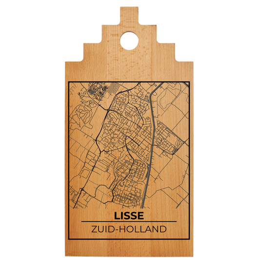 Borrelplank met Plattegrond  39x20 cm | Lisse