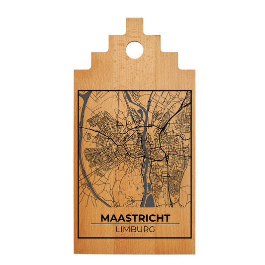 Borrelplank met Plattegrond  39x20 cm | Maastricht