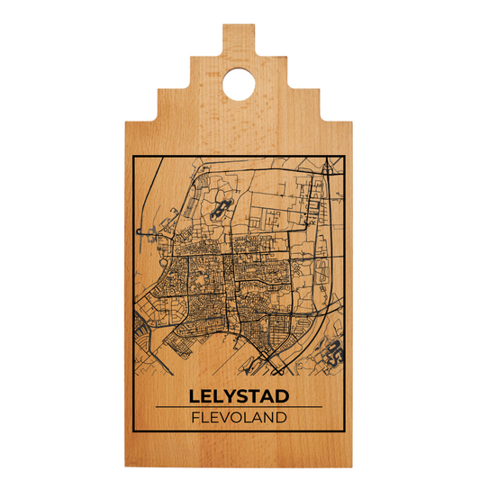 Borrelplank met Plattegrond  39x20 cm | Lelystad