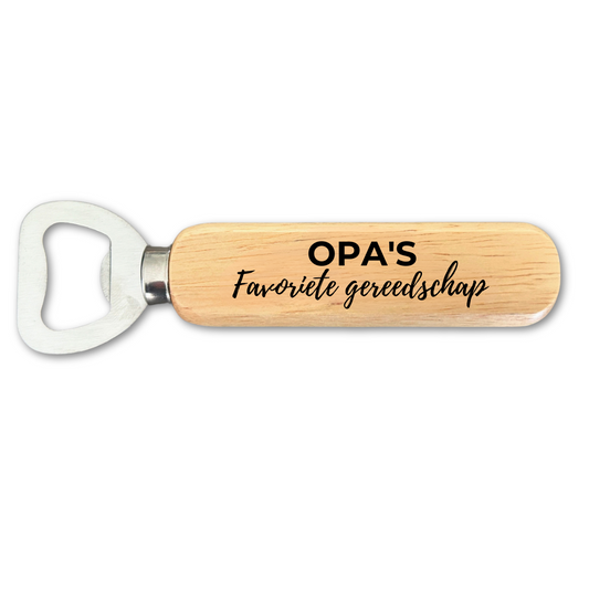Bieropener Opa Favoriete Gereedschap – Cadeau – gepersonaliseerd met gravure