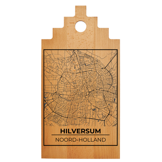 Borrelplank met Plattegrond  39x20 cm | Hilversum