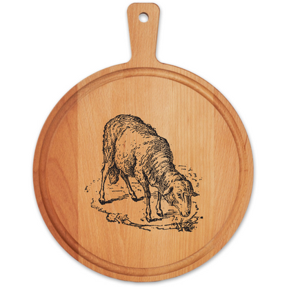 Borrelplank Rond 30 cm met Luxe Sapgleuf | Boerderij