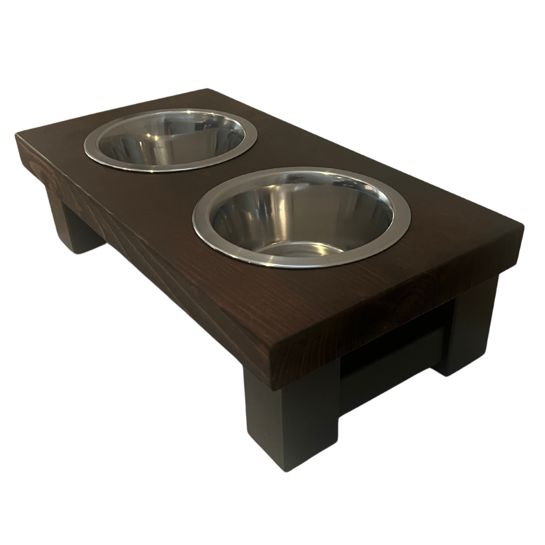 Voerbak tafel kleine hond of kat - Wenge 10 cm