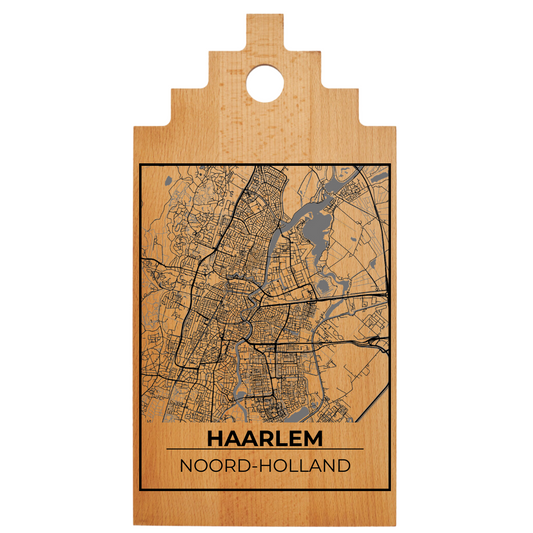 Borrelplank met Plattegrond  39x20 cm | Haarlem