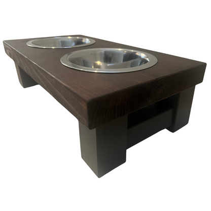 Voerbak tafel kleine hond of kat - Wenge 10 cm