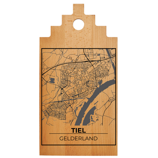 Borrelplank met Plattegrond  39x20 cm | Tiel