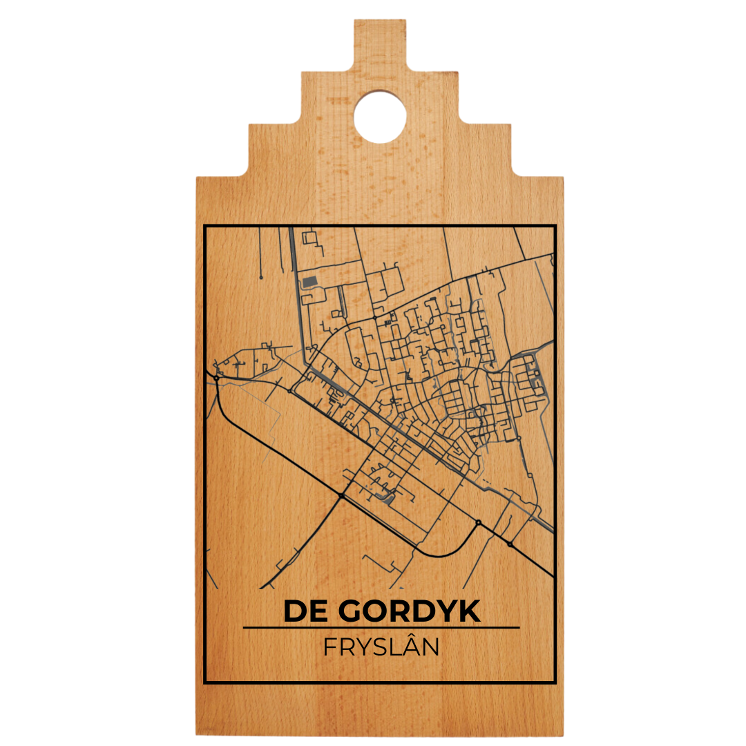 Borrelplank met Plattegrond  39x20 cm | Gorredijk