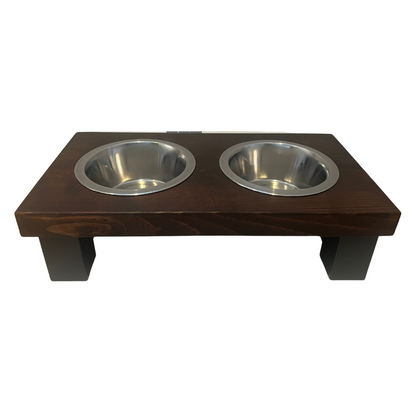 Voerbak tafel kleine hond of kat - Wenge 10 cm