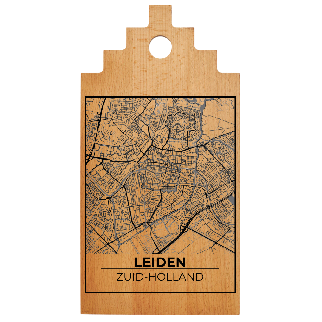 Borrelplank met Plattegrond  39x20 cm | Leiden