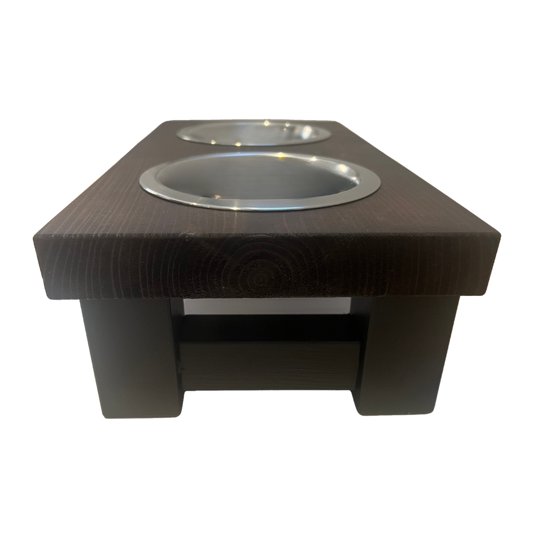 Voerbak tafel kleine hond of kat - Wenge 10 cm