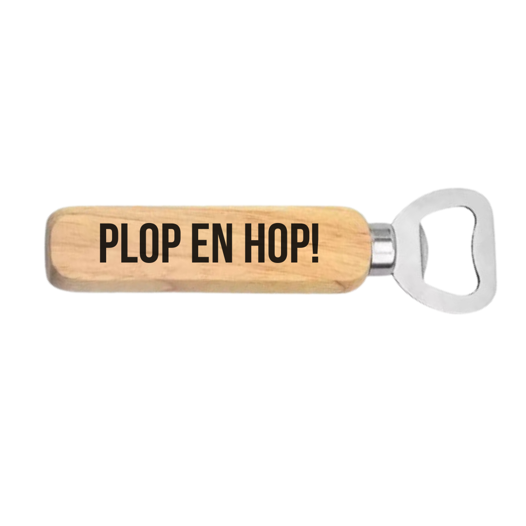 Bieropener - Flesopener - Opener voor bier - Hout - RVS