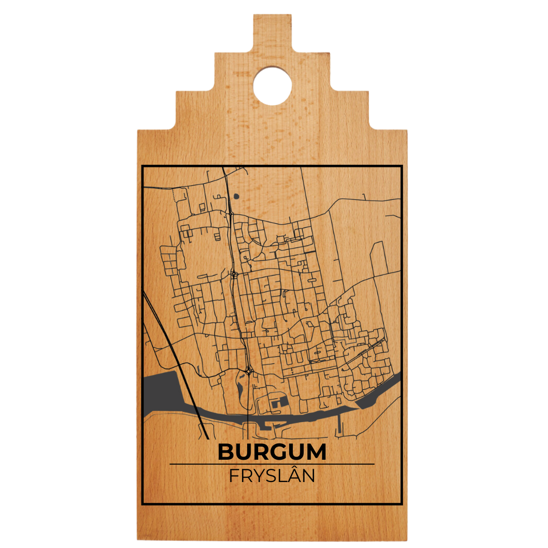 Borrelplank met Plattegrond  39x20 cm | Burgum