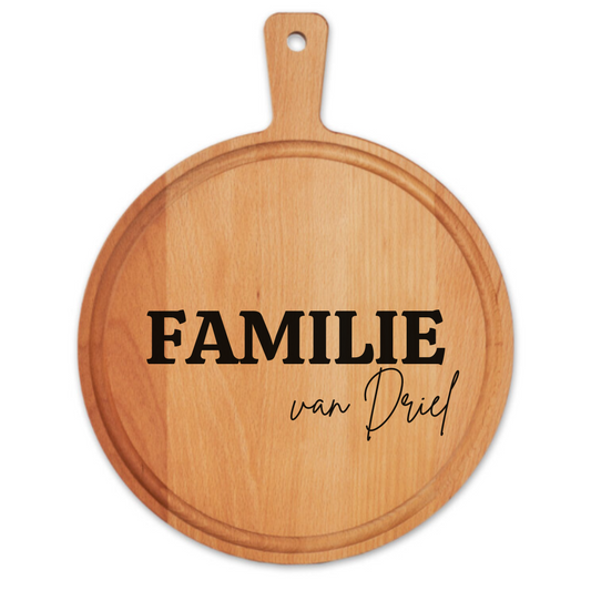 Borrelplank Familie Ø 30cm Gepersonaliseerd