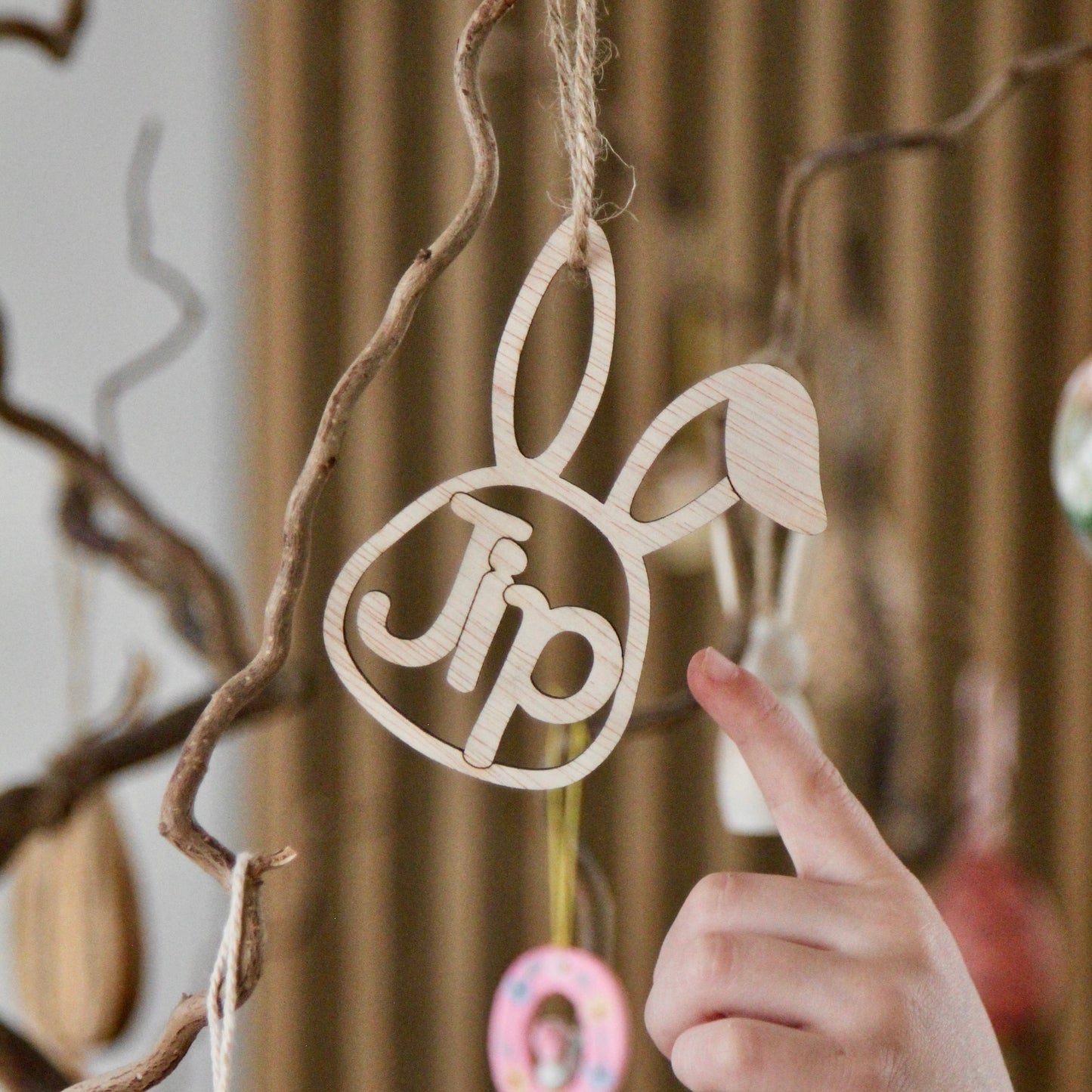 Houten Paashanger met Naam